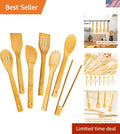 Wooden Spoons for Cooking 7-Piece, Kitchen Nonstick Bamboo Cooking Utensils S...